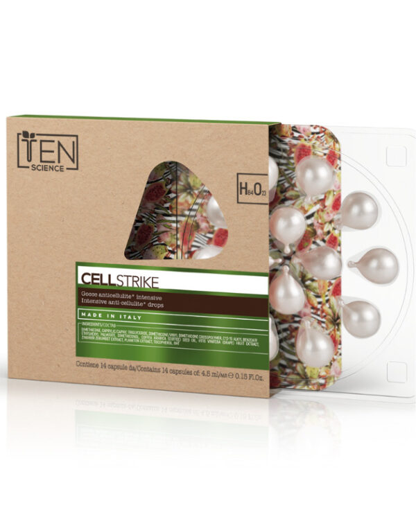 Ten science - Cell strike -  Gocce anticellulite corpo intensive 14 cps da 4,5ml