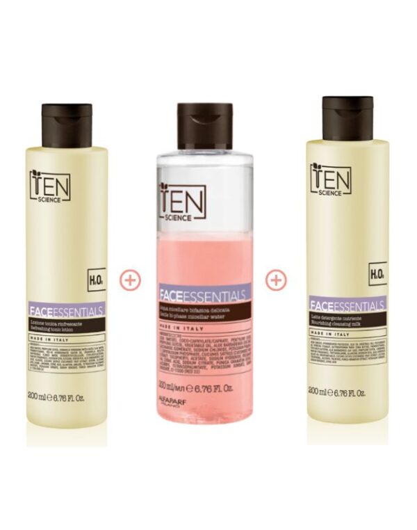 TEN SCIENCE Face Essentials Kit Convenienza Struccante Detersione Idratazione